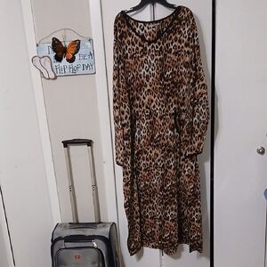 Comfort Code Leopard Long Sleeve Dress